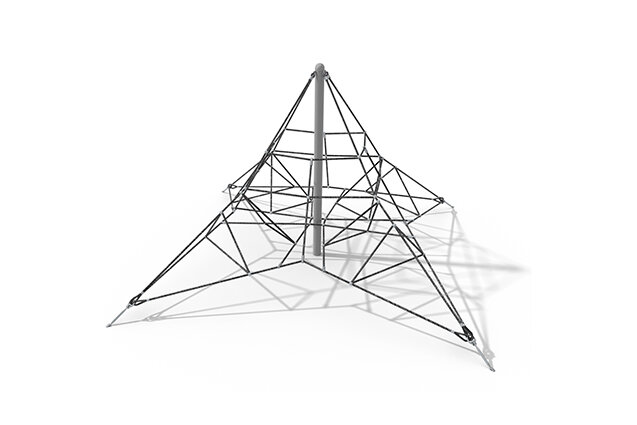3D rendering af Klätternät - Acrobat pyramid 5 grå/svart