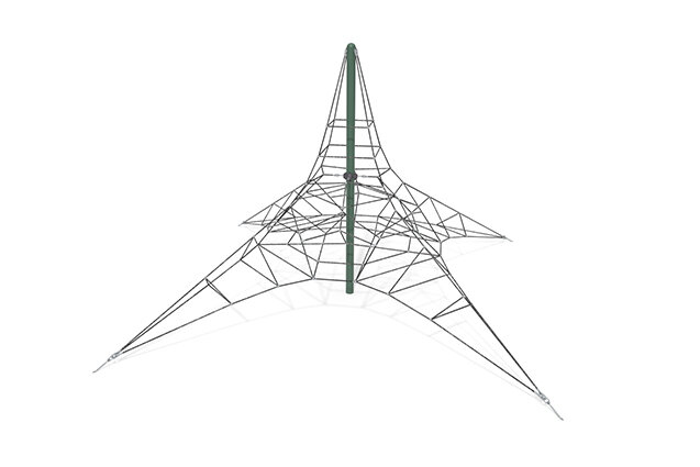 3D rendering af Klätternät - Acrobat pyramid 6 grön/svart
