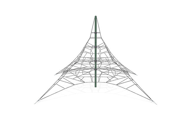 3D rendering af Klätternät - Acrobat pyramid 7 grön/svart