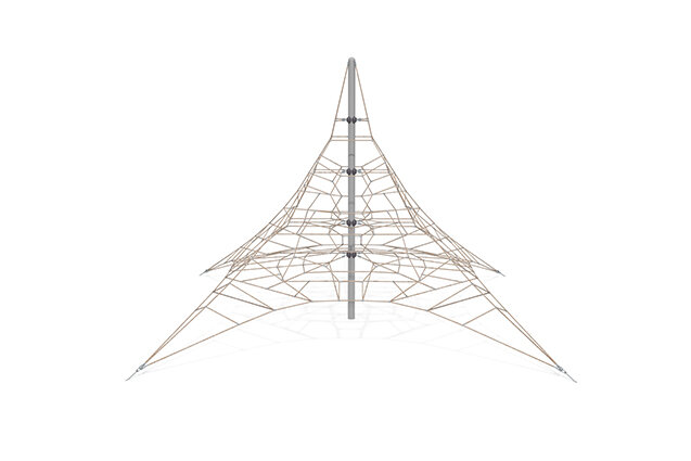 3D rendering af Klätternät - Acrobat pyramid 7 grå/beige
