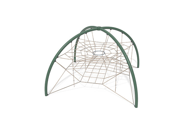 3D rendering af Klätternät - Acrobat dome 1 grön/beige