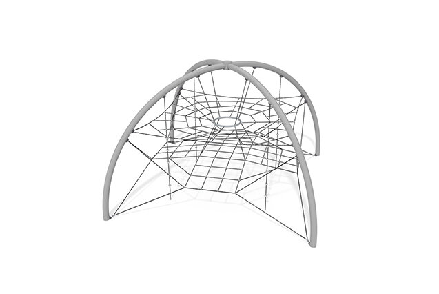 3D rendering af Klätternät - Acrobat dome 1 grå/svart