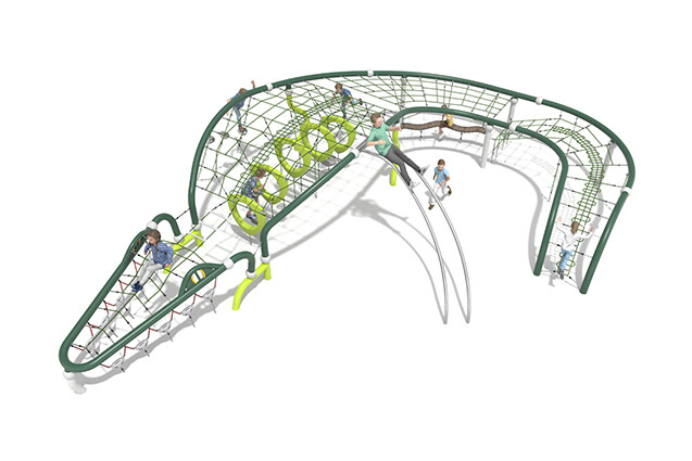 3D rendering af Klätterställning - Organiq krokodil