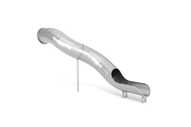 3D rendering af Rutschkana - rör böjd h 2,4 m