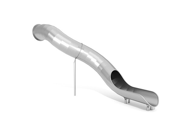 3D rendering af Rutschkana - rör böjd h 2,7 m