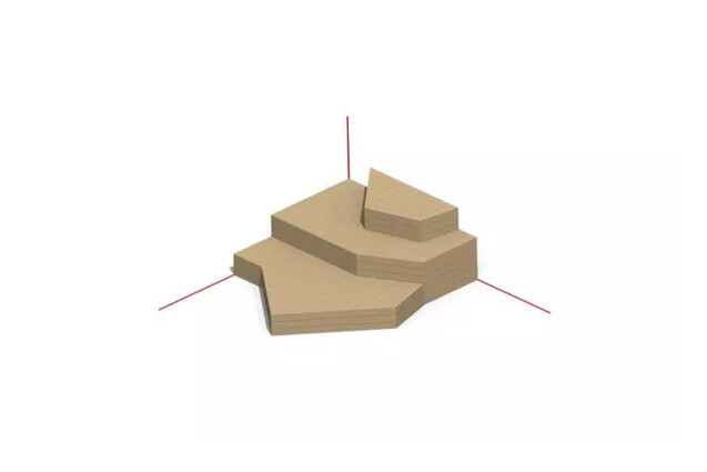 3D rendering af Utemöbel - sagohörnet litet