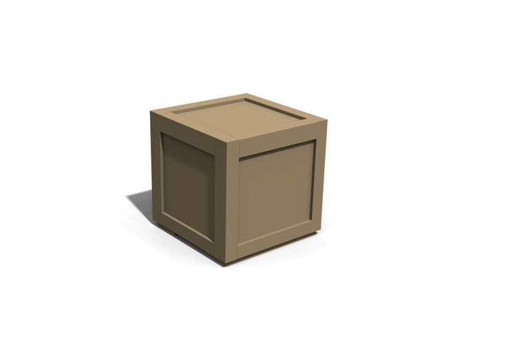 3D rendering af Utemöbel - låda 100