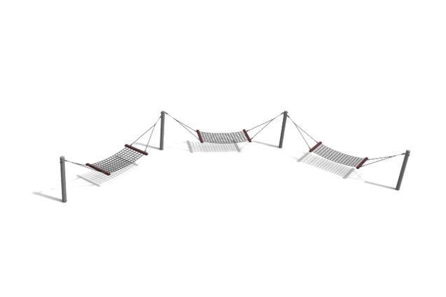 3D rendering af Gunga - hängmatta trippel stål h 1,6m