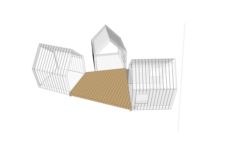 3D rendering af Lekhus - platå geometrisk Olivia