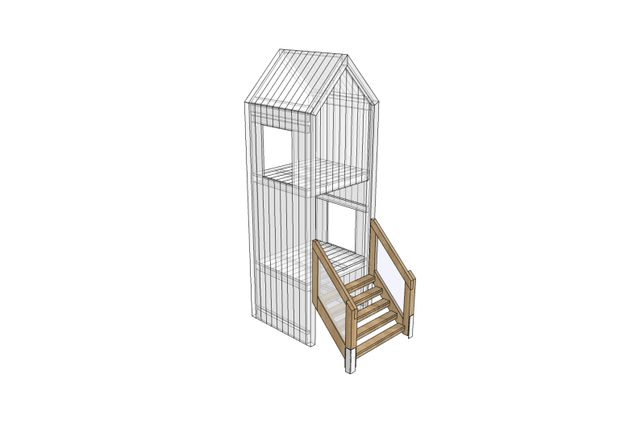 3D rendering af Lektorn - trappa bred Theodor