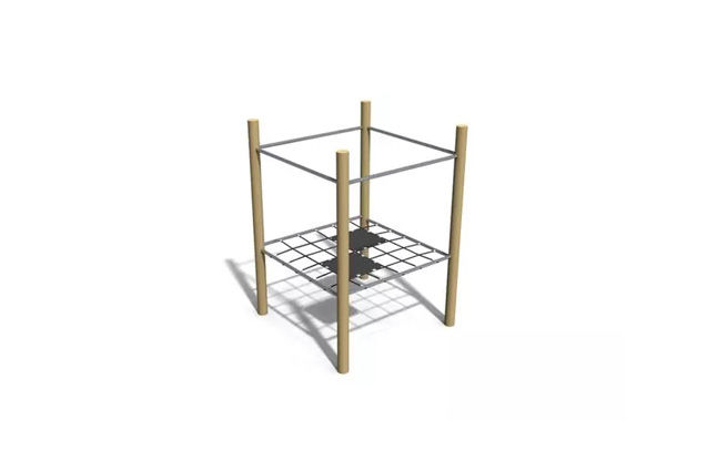 3D rendering af Djungelbana - häng-ut-mattor i nät h 1,1m och b 2m robinia