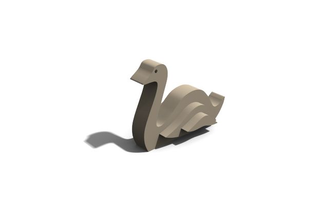 3D rendering af Lekskulptur - svan