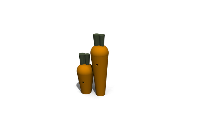 3D rendering af Sandlåda - morötter