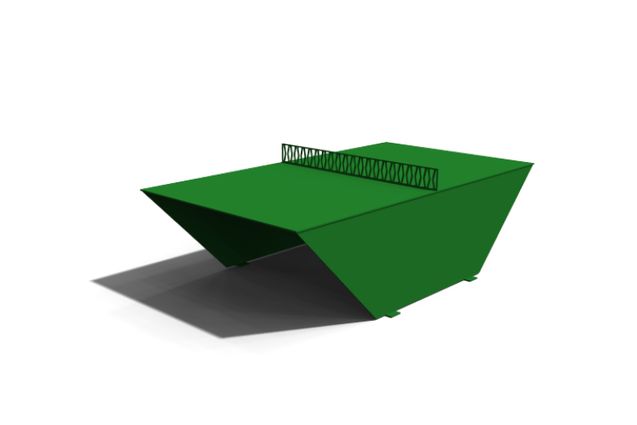 3D rendering af Pingout pingisbord - fyrkantig