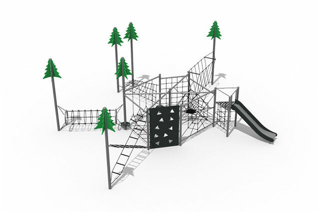 3D rendering af Djungelbana - djungelskog