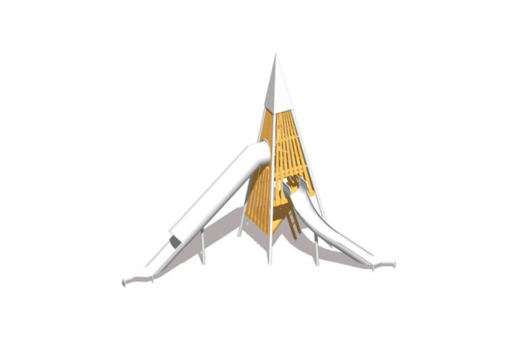 3D rendering af Lektorn - stor pyramid lektorn
