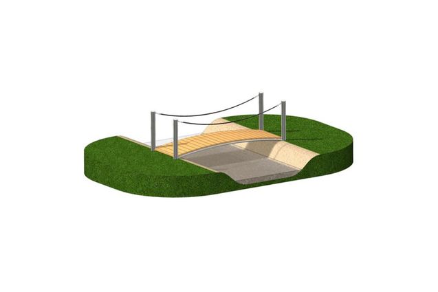 3D rendering af Djungelbana - gångbro