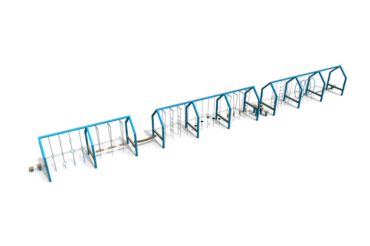3D rendering af Djungelbana - armringar i lianer l 31m