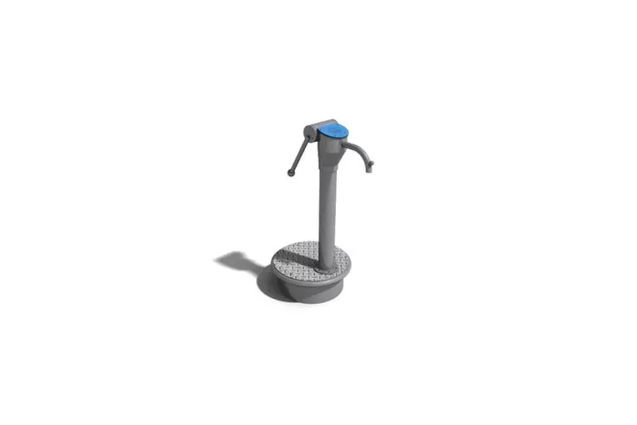 3D rendering af Vattenlek - vattenpumpe m plattform 2