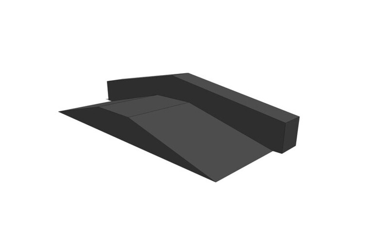 3D rendering af Skateramp - Funbox with disasterbox