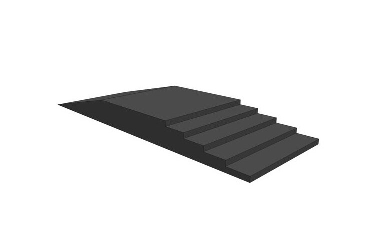 3D rendering af Skateramp - Funbox with stairs