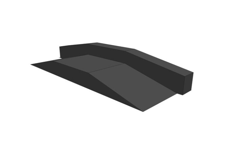 3D rendering af Skateramp - Funbox with grindbox 3/3