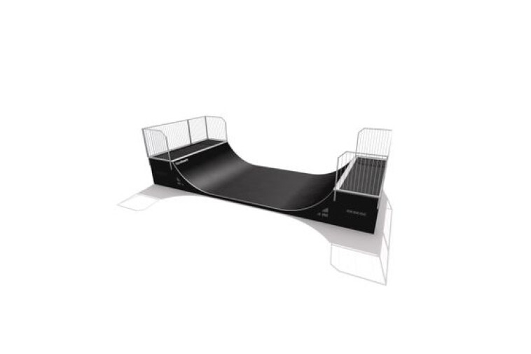 3D rendering af Skateramp - Miniramp h 120