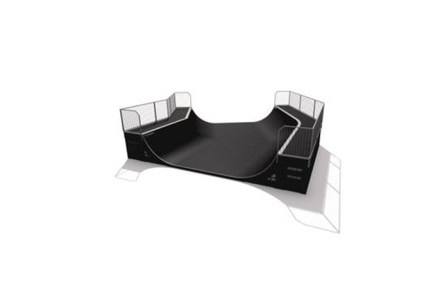 3D rendering af Skateramp - Miniramp 45deg