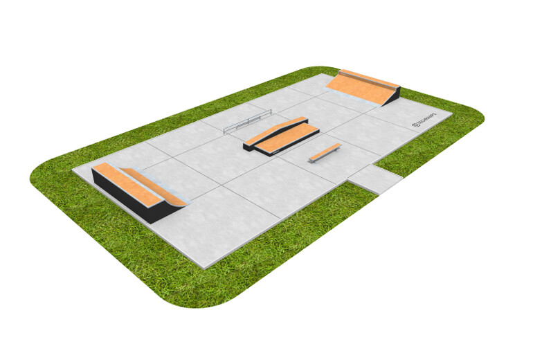 3D rendering af Skatepark - paket 2