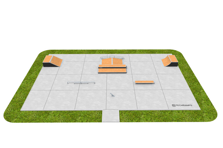 3D rendering af Skatepark - paket 3