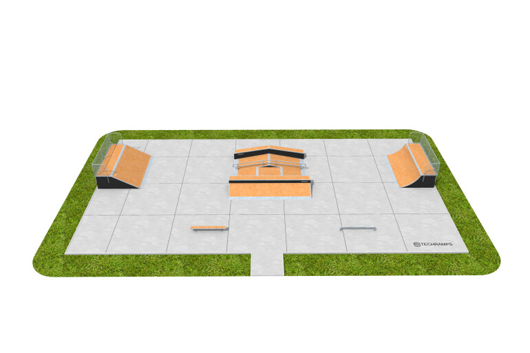 3D rendering af Skatepark - paket 5
