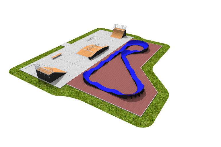 3D rendering af Skatepark - paket 9