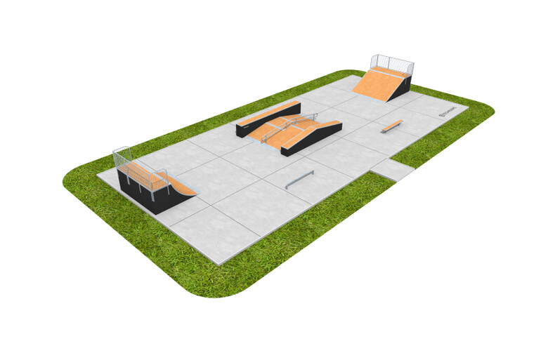 3D rendering af Skatepark - paket 10