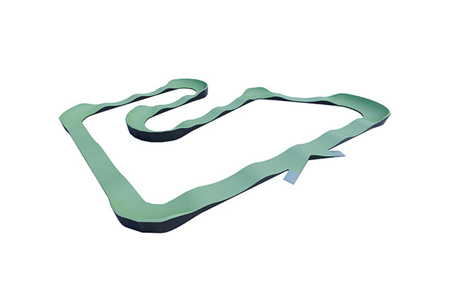 3D rendering af Cykelbana - pumptrack 5 trä/komposit