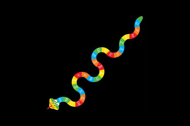 3D rendering af Termoplast - Orm A-Å stora och små bokstäver