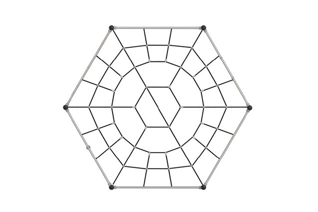 Klätterställning - hexagonalt rostfritt stål