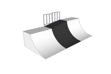 Skateramp - Two-level quarter pipe