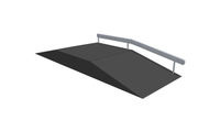 Skateramp - Funbox with rail 2/3