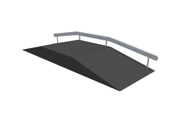 Skateramp - Funbox with rail 3/3