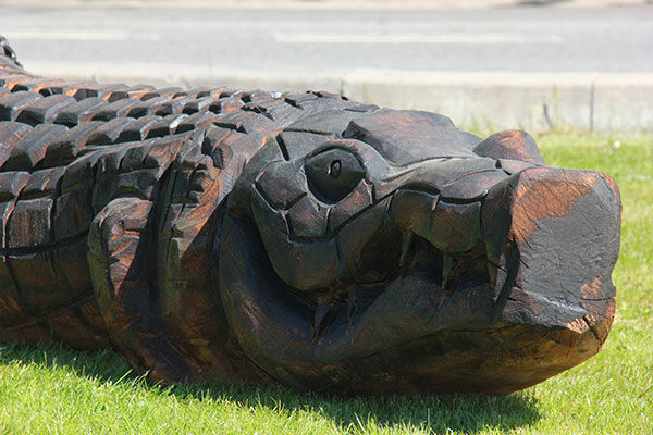 Lekskulptur - krokodil