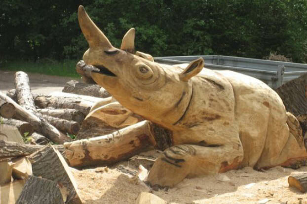 Foto af Lekskulptur - noshörning h 1,2m