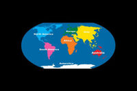 Termoplast - Världskarta färgad